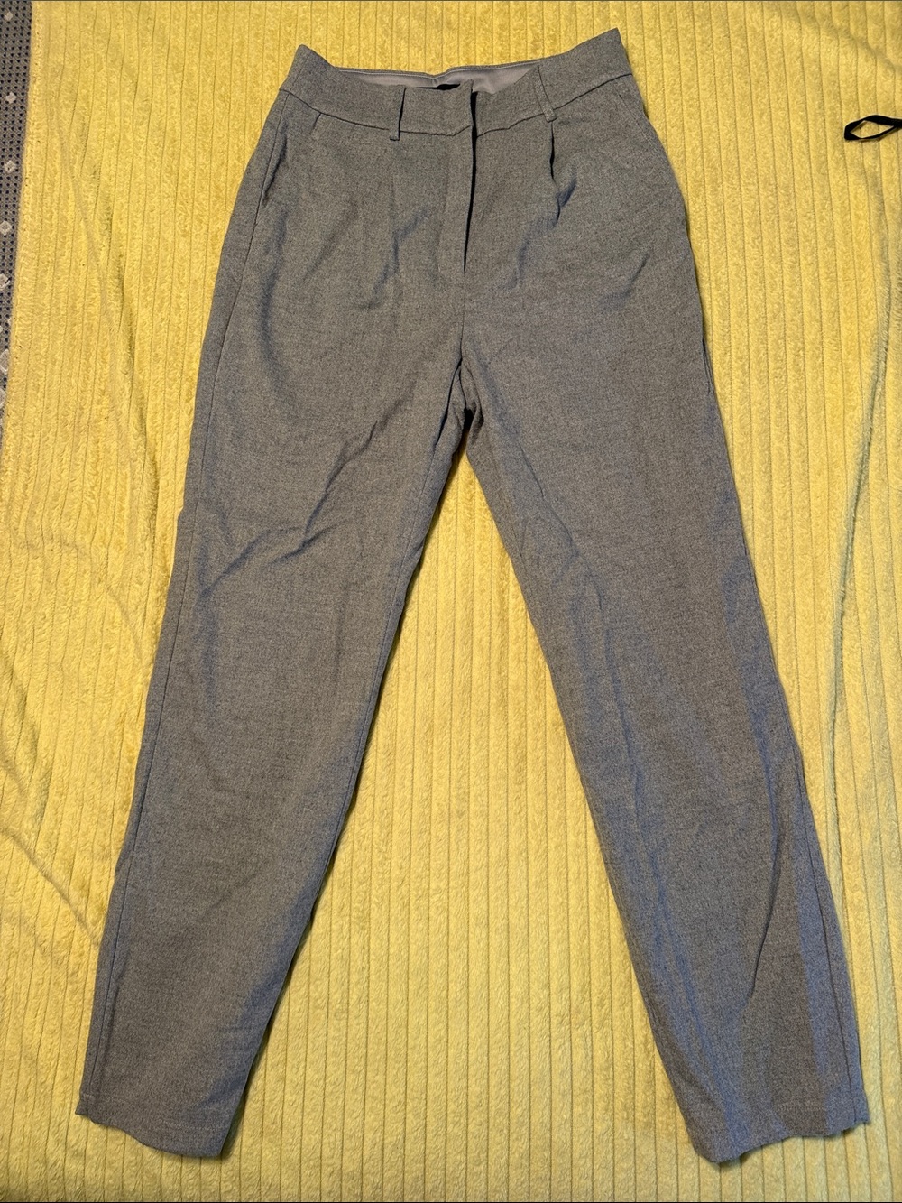 Express Gray Women's Dress Pants - Slim Pleated Front